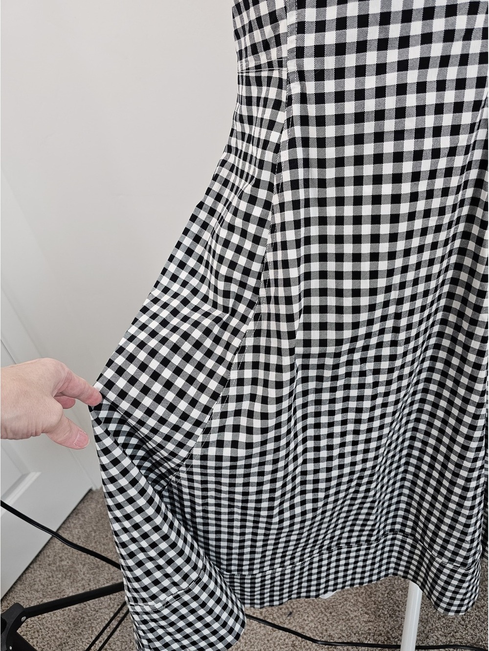 Avec Les Filles Black and White Gingham Midi - Picture 5 of 15